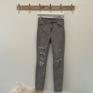 American Eagle Hi Rise Gray Jeans